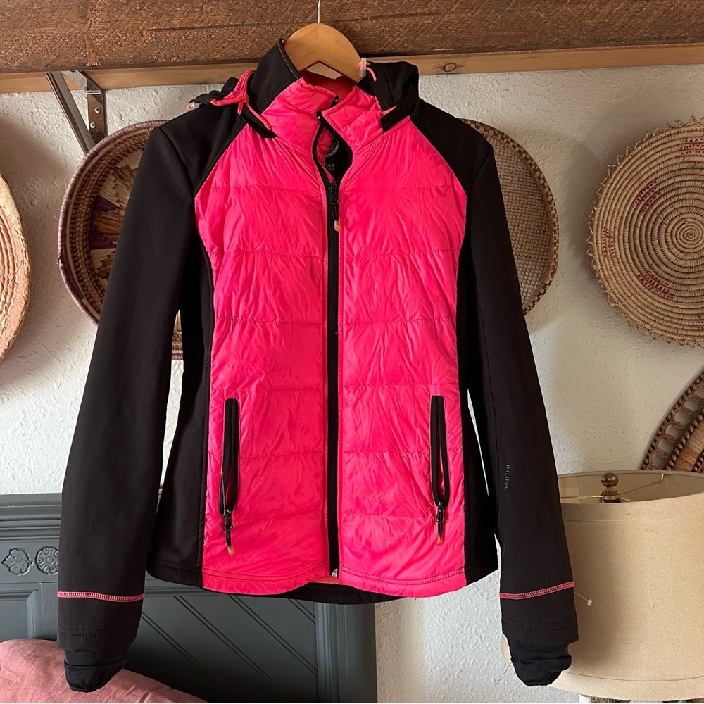 Halifax traders down blend jacket, pink/black/med